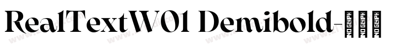 RealTextW01 Demibold字体转换